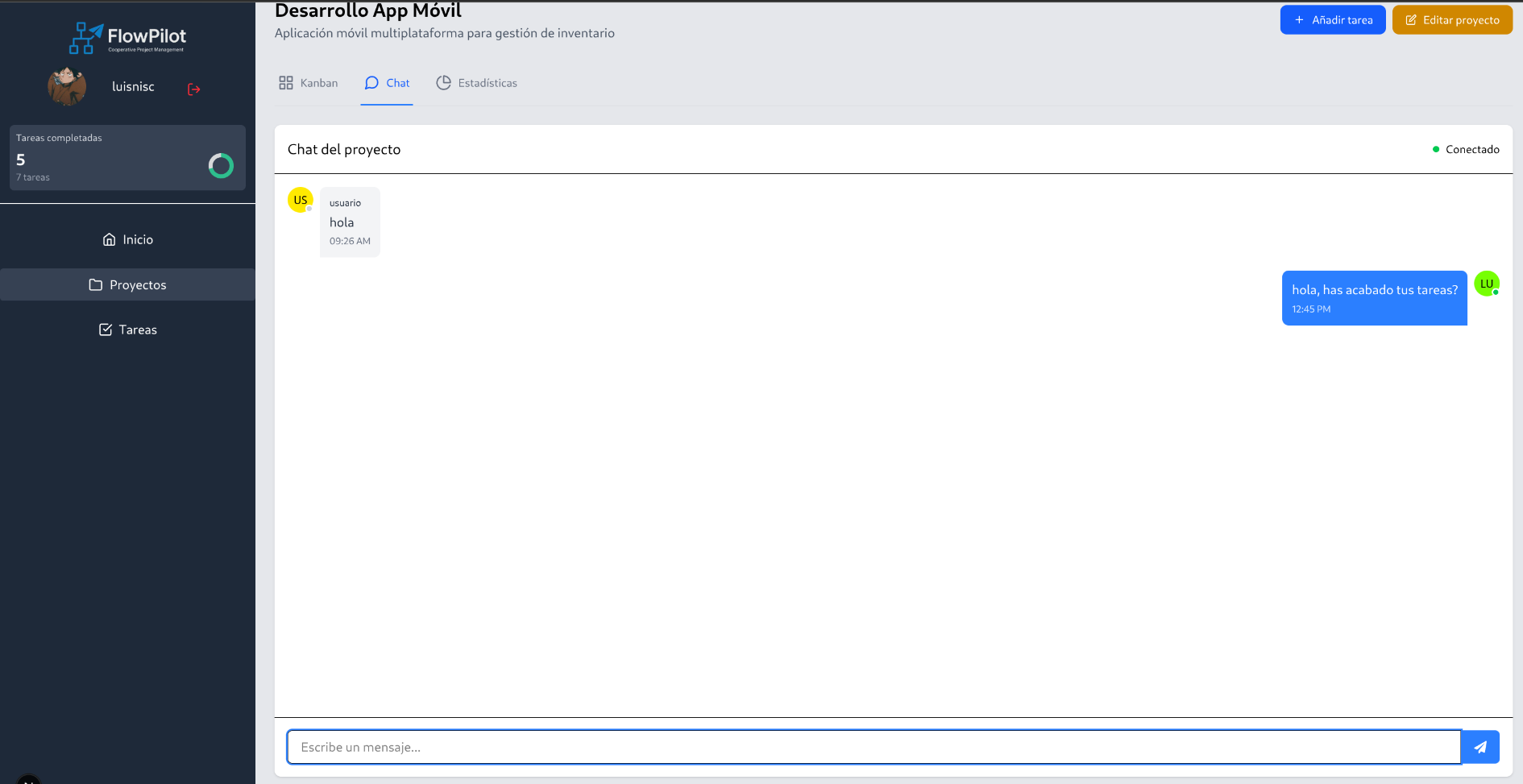 Chat en tiempo real